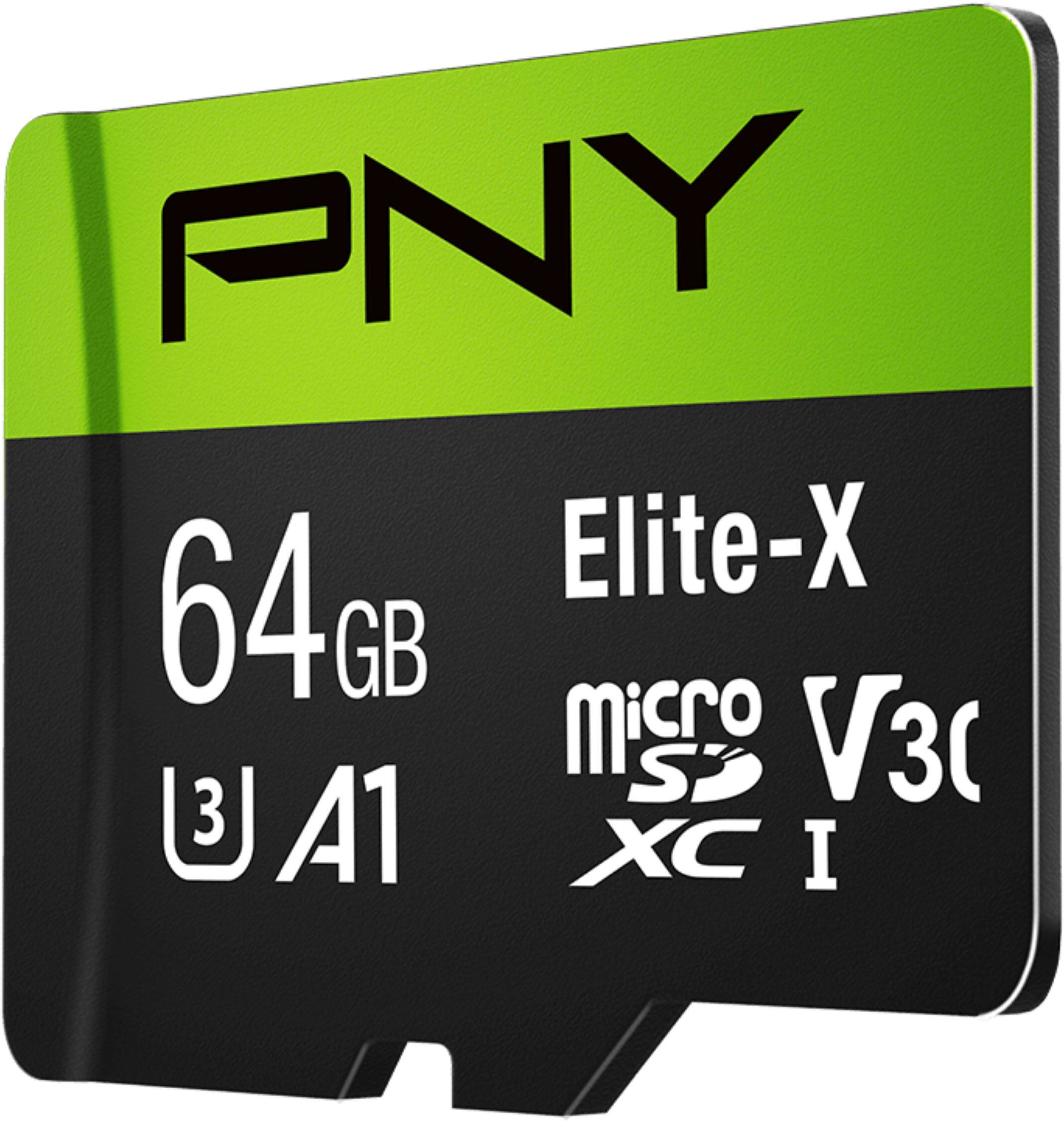 PNY Elite-X 64GB Micro SD V30 A1 XC I