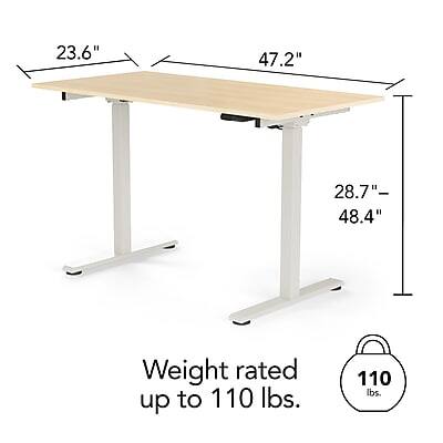 23.6" x 47.2"  
Height: 28.7" - 48.4"  
Weight rated up to 110 lbs.