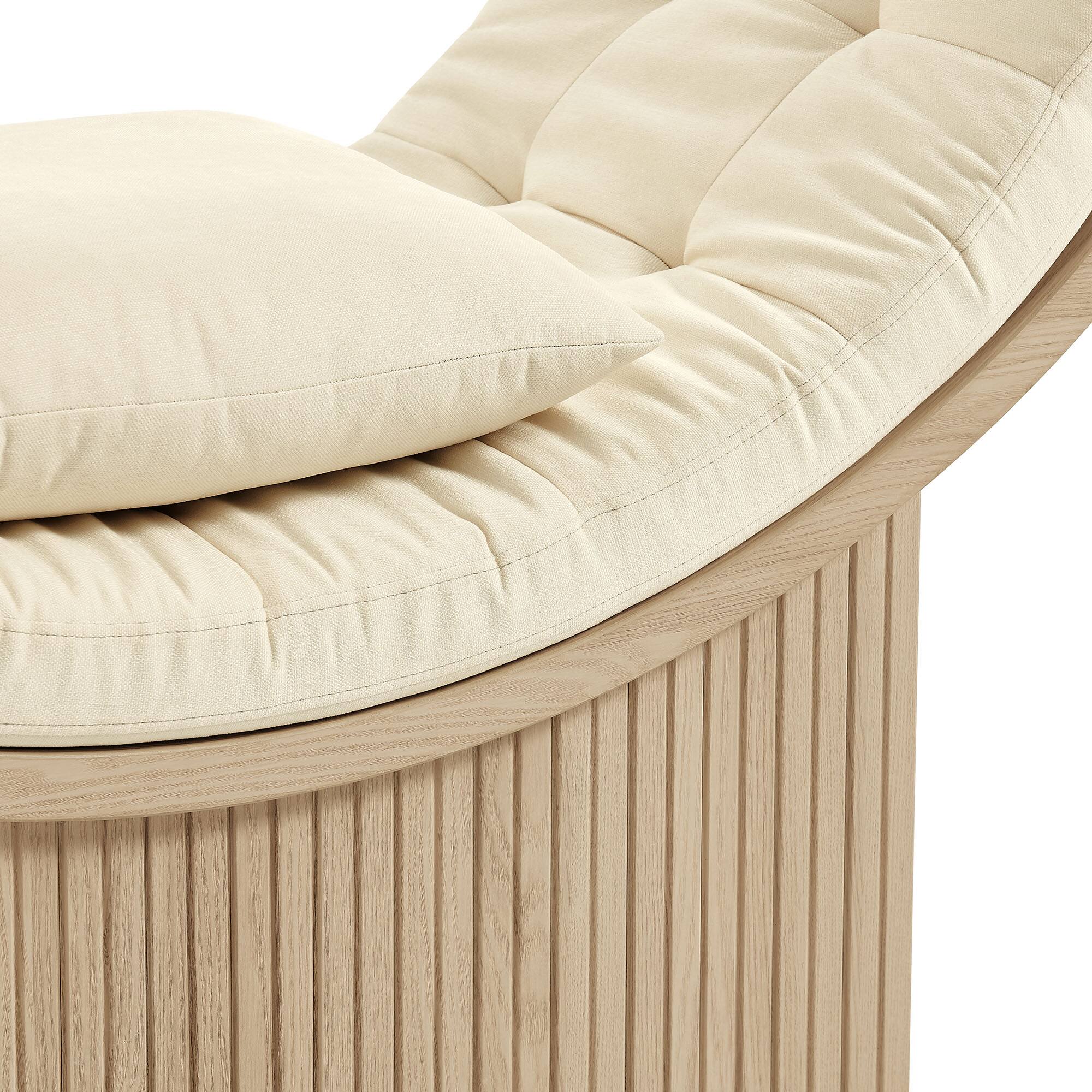 Aperture Round Alcove Accent Chair by Modway Natural Ivory - Best Buy