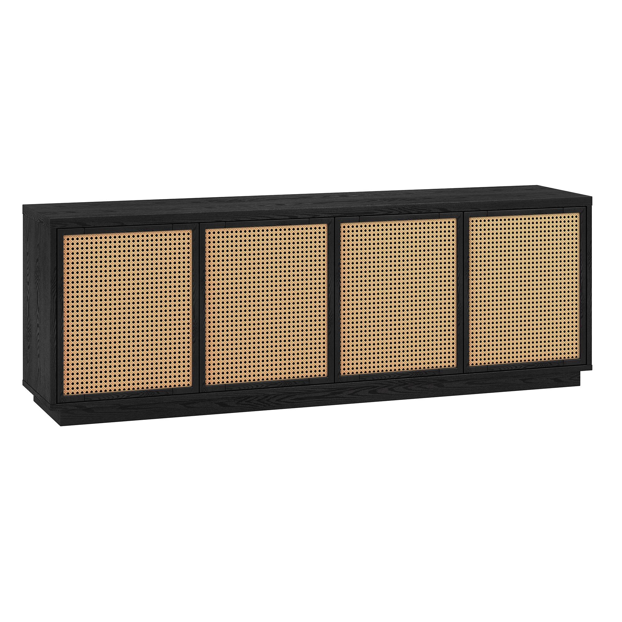 Black Grain/Natural Rattan