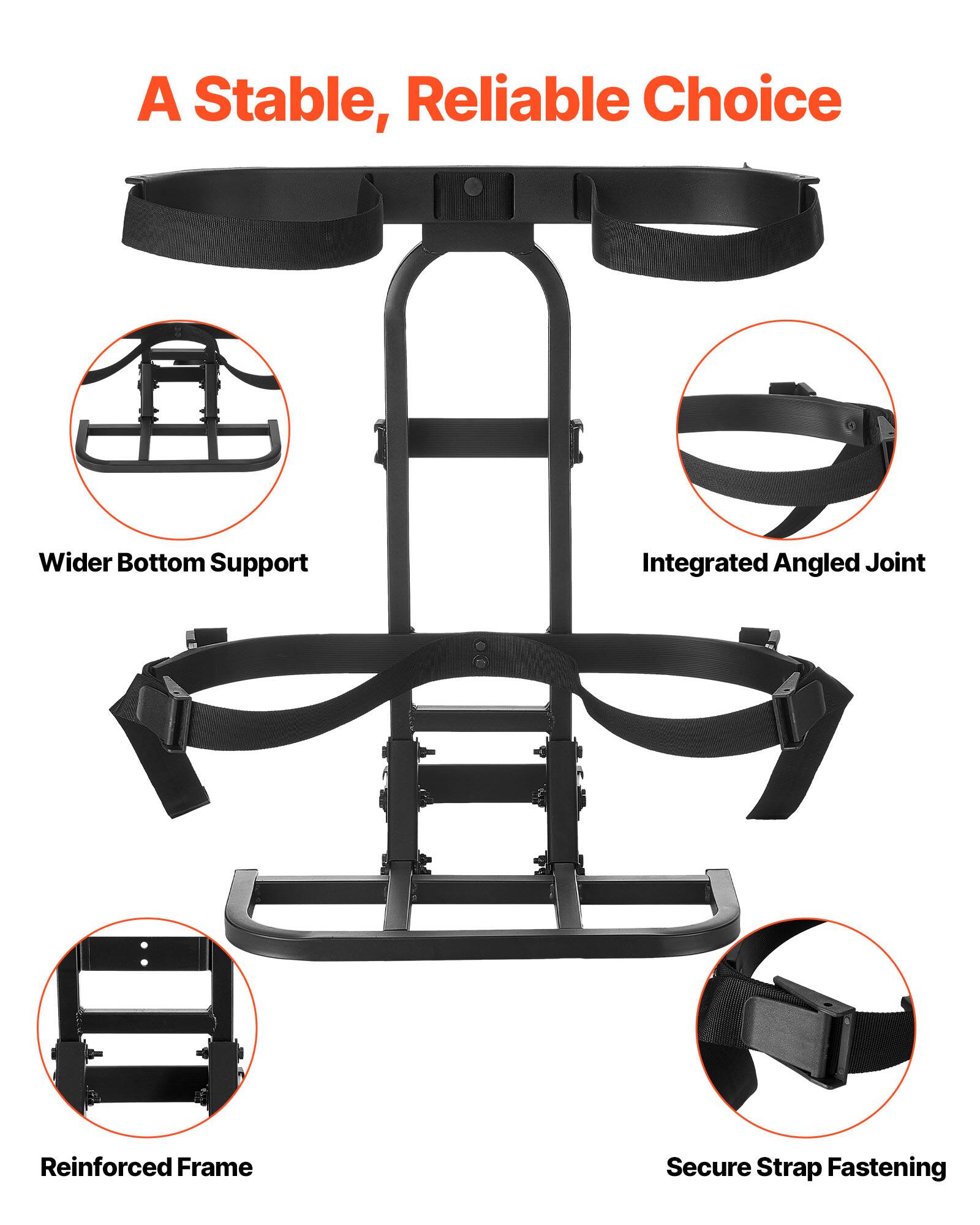 A Stable, Reliable Choice  
Wider Bottom Support  
Integrated Angled Joint  
Reinforced Frame  
Secure Strap Fastening