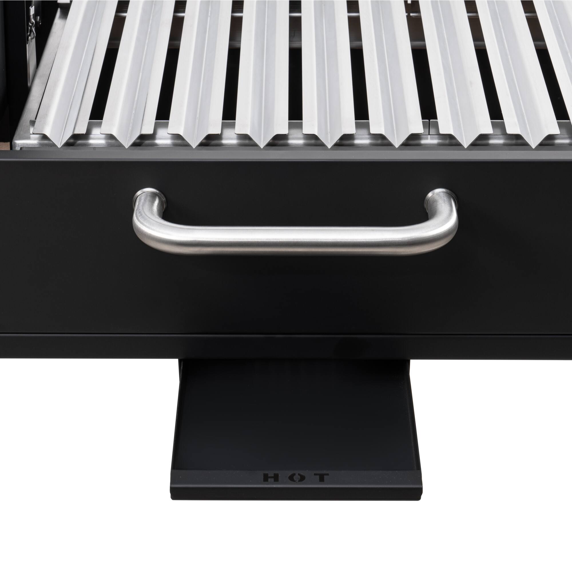 Alt View 8. Koolmore - 54 in. Argentine Charcoal Grill with Interchangeable V-Grates, Outdoor BBQ, in Black (KM-OG-AV-54) - Black.