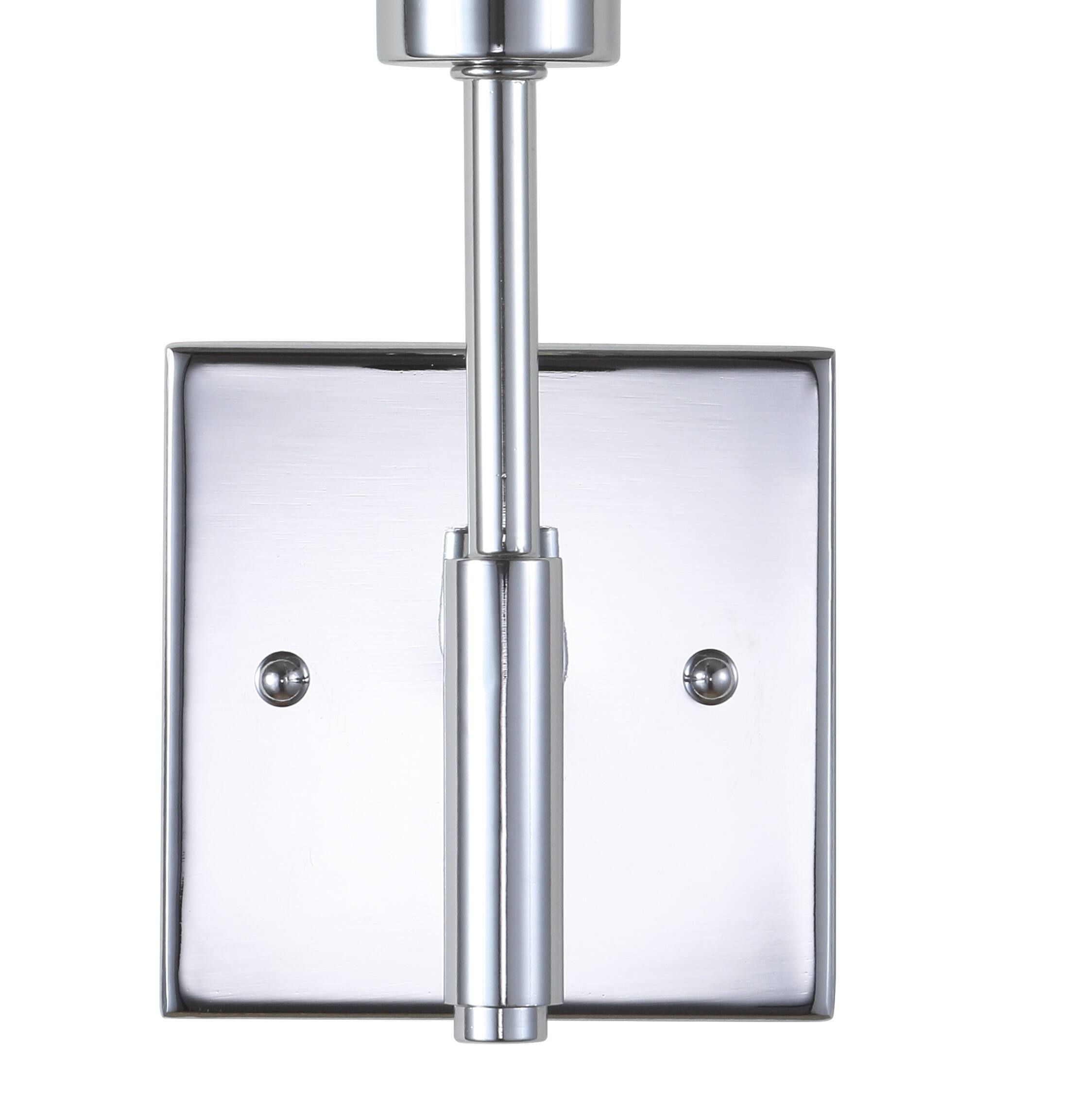 Alt View 3. Jonathan Y - Turing 5" 1-Light Metal LED Wall Sconce, Chrome - Chrome.