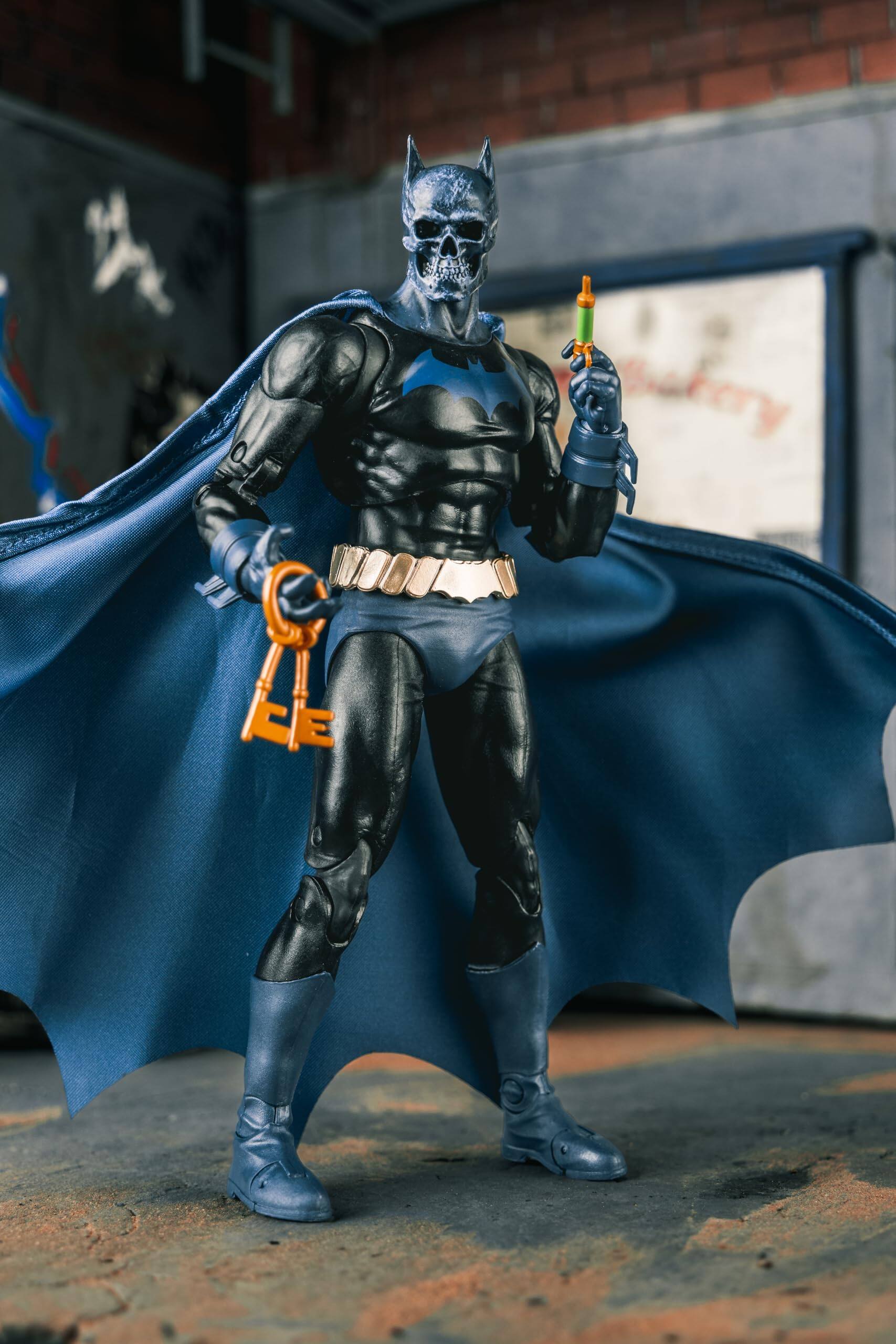 Alt View 2. McFarlane Toys - McFarlane Toys-DC Multiverse Black Mask as Batman (Beneath The Mask) 7in Action Figure - Multicolor.