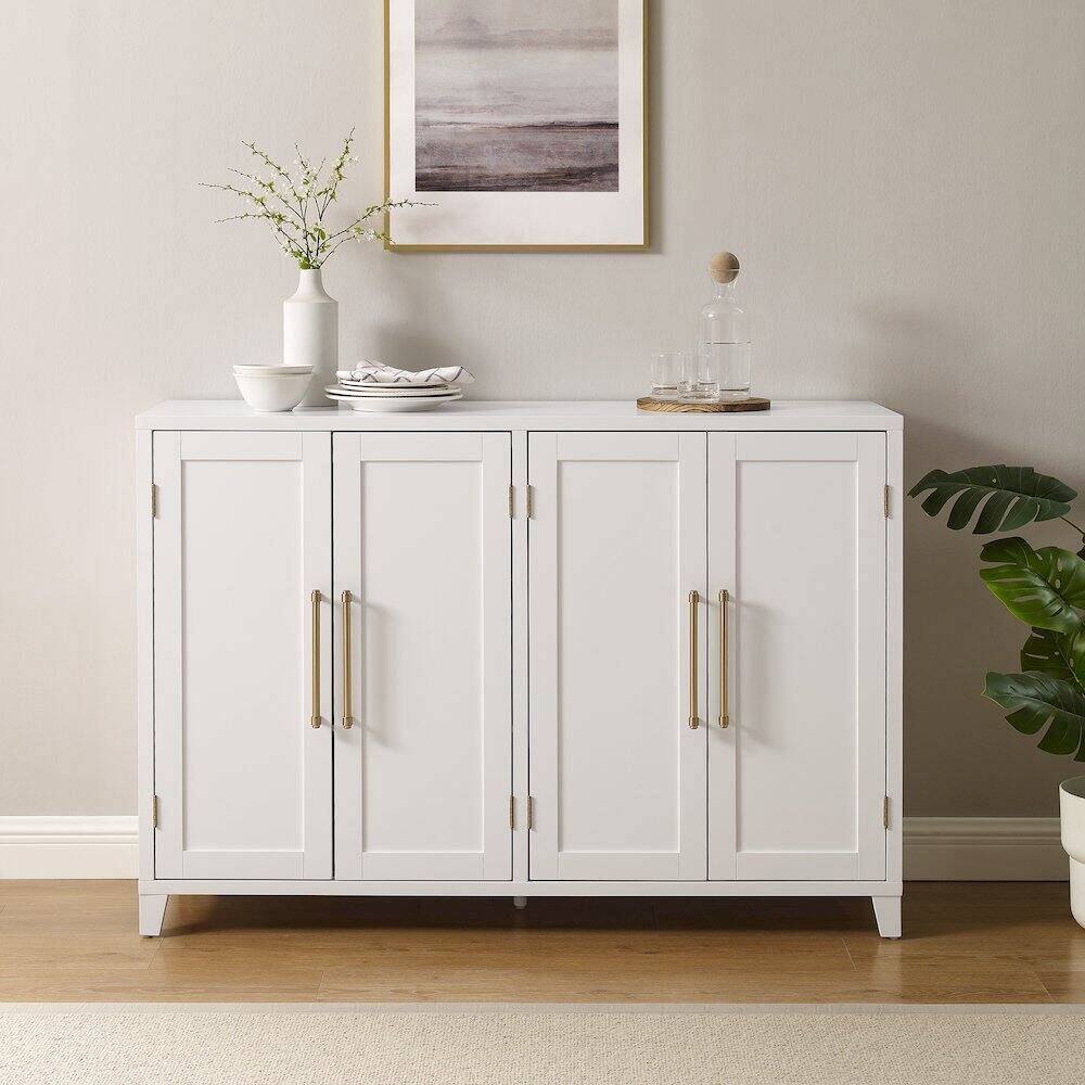 Alt View 10. Crosley Furniture - Roarke Sideboard - White.
