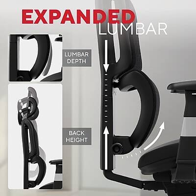 EXPANDED LUMBAR  
LUMBAR DEPTH  
BACK HEIGHT