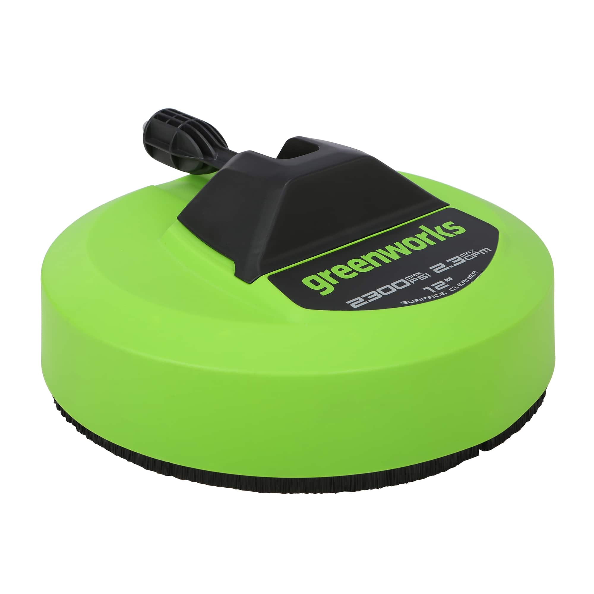 Angle. Greenworks - 12" Pressure Washer Surface Cleaner Attachment - Green.