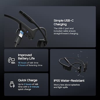 Shokz OpenComm2 Bone Conduction Stereo Bluetooth Headset 2025 Shokz OpenComm2 Bone Conduction Stereo Bluetooth Headset 2025