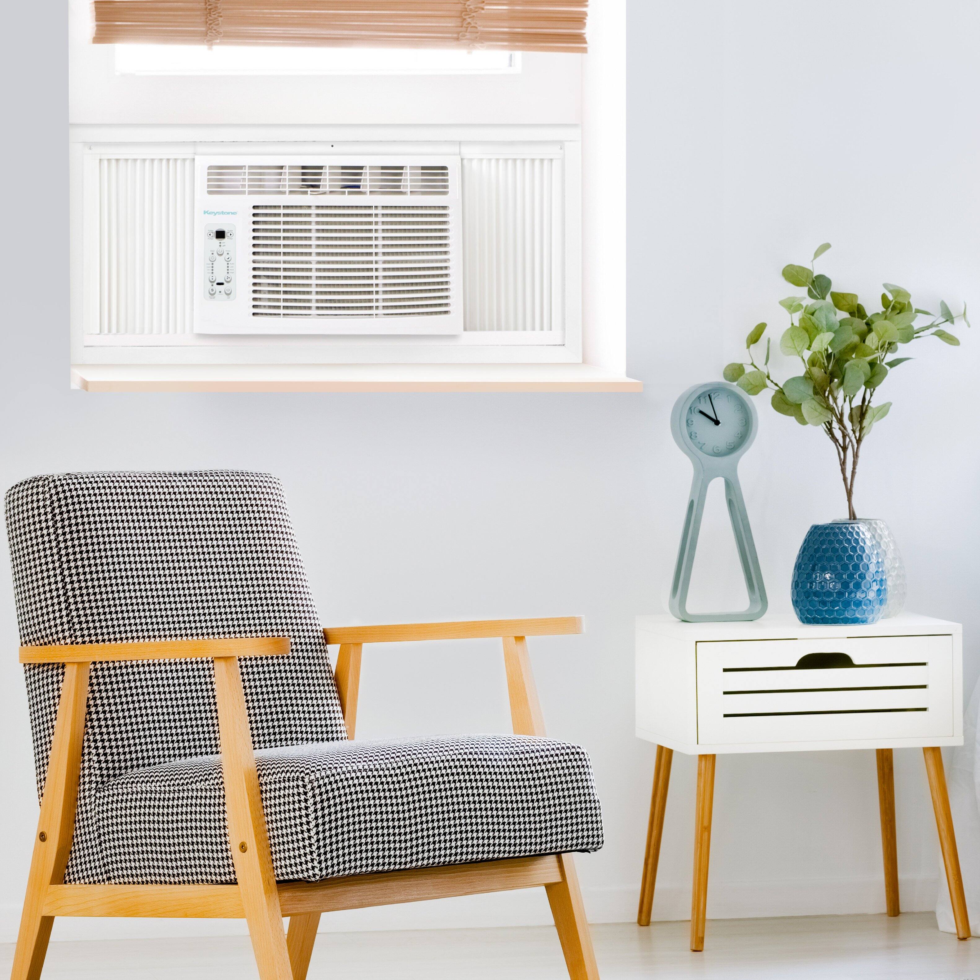 Alt View 4. Keystone - 250 Sq. Ft  6,000 BTU Window Air Conditioner - White.