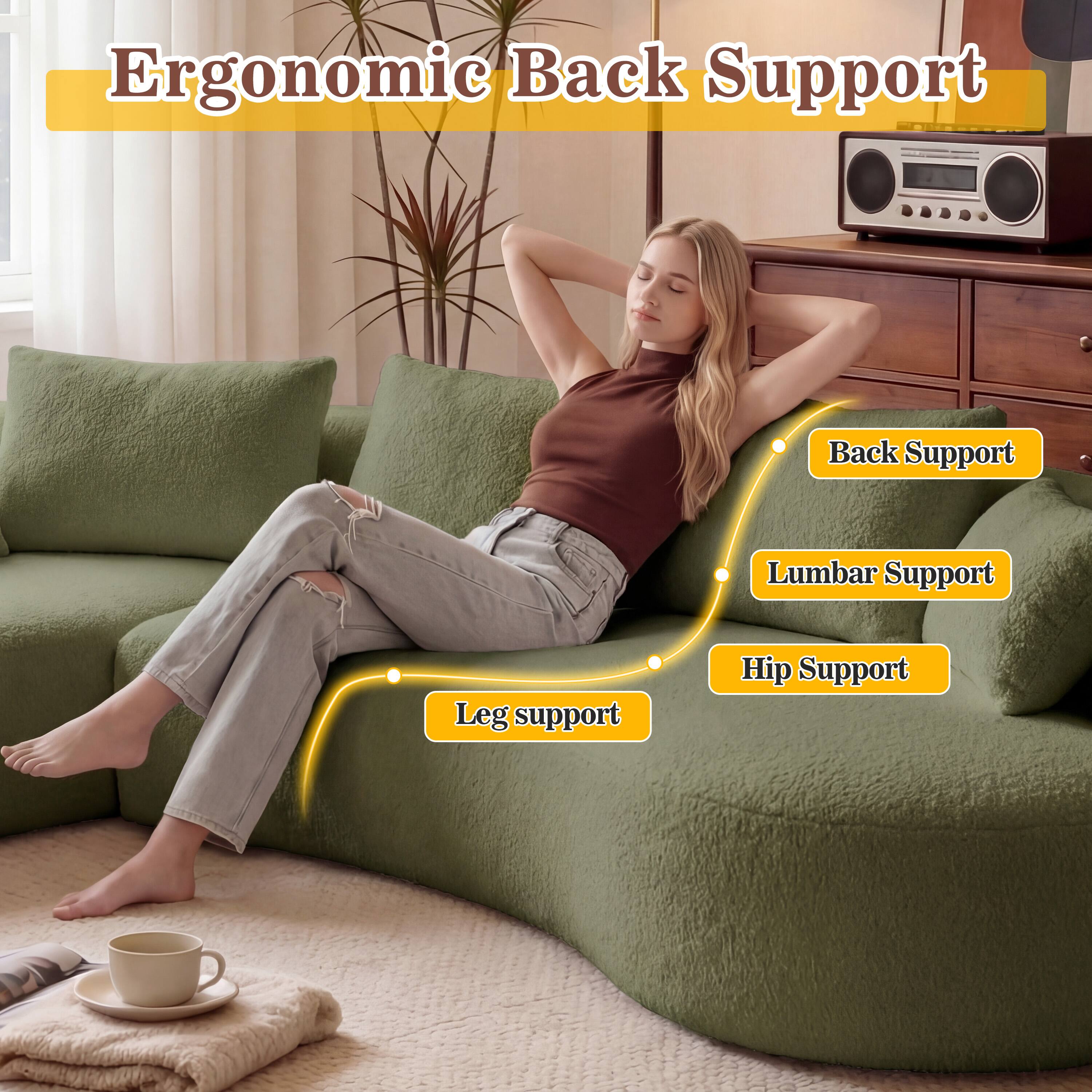Ergonomic Back Support  
Back Support  
Lumbar Support  
Leg Support  
Hip Support