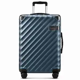 LUGGEX - 20 Inch Carry On Luggage Expandable Airline Approved PC Hardside Suitcase with TSA Lock KVC - EX-Core - Navy