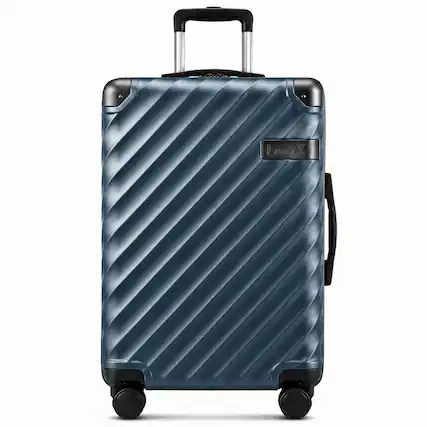 Front. LUGGEX - LUGGEX 20" Carry On Luggage Expandable Airline Approved PC Hardside Suitcase with TSA Lock KVC - EX - Navy.