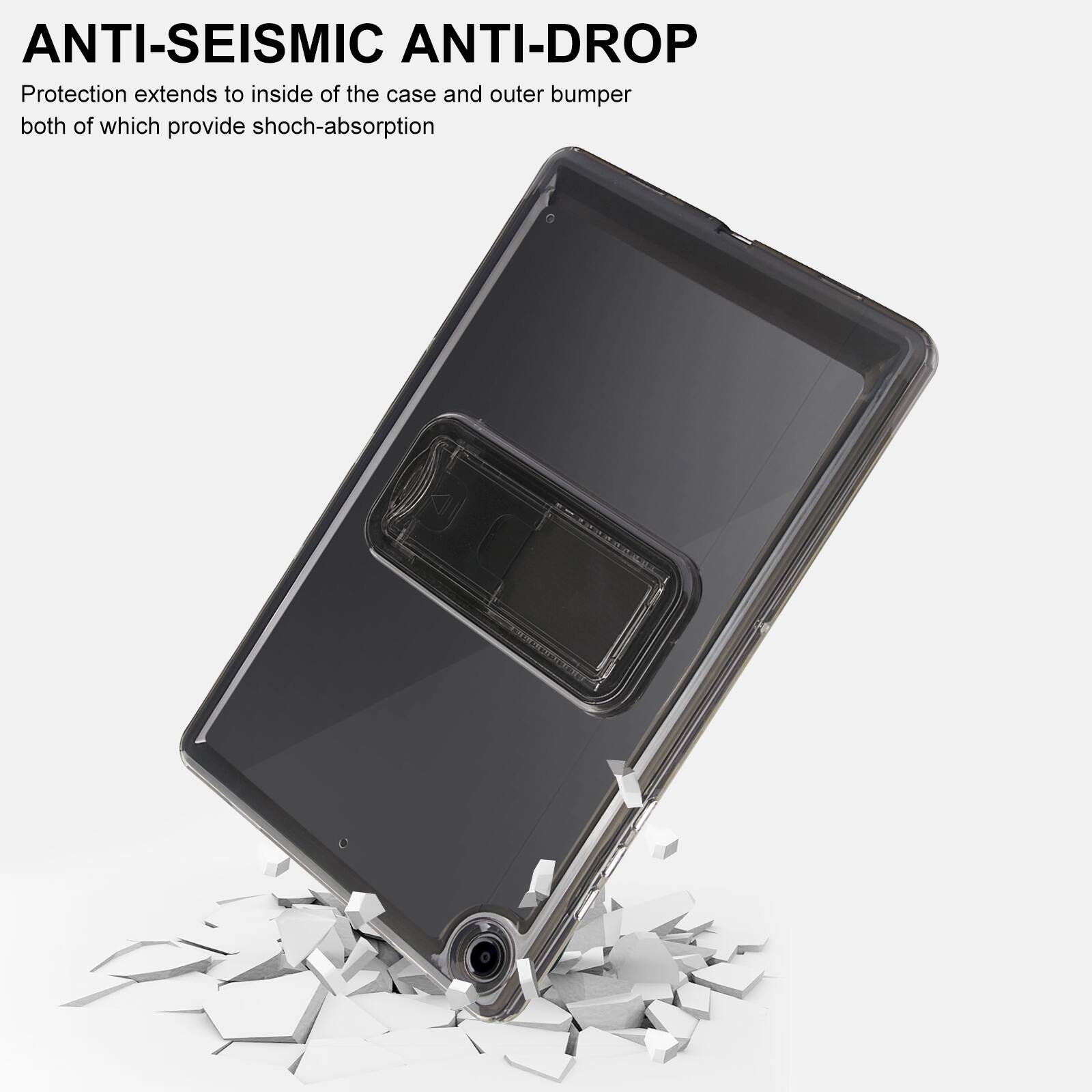 ANTI-SEISMIC ANTI-DROP  
Protection extends to inside of the case and outer bumper both of which provide shock-absorption