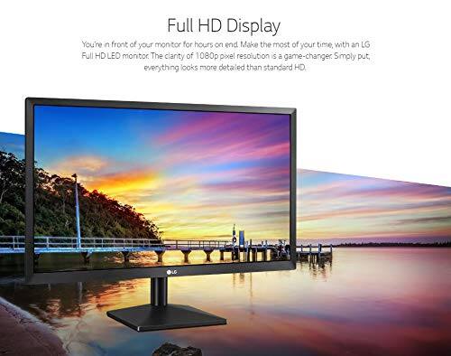 Full HD Display

You're in front of your monitor for hours on end. Make the most of your time, with an LG Full HD LED monitor. The clarity of 1080p pixel resolution is a game-changer. Simply put, everything looks more detailed than standard HD.