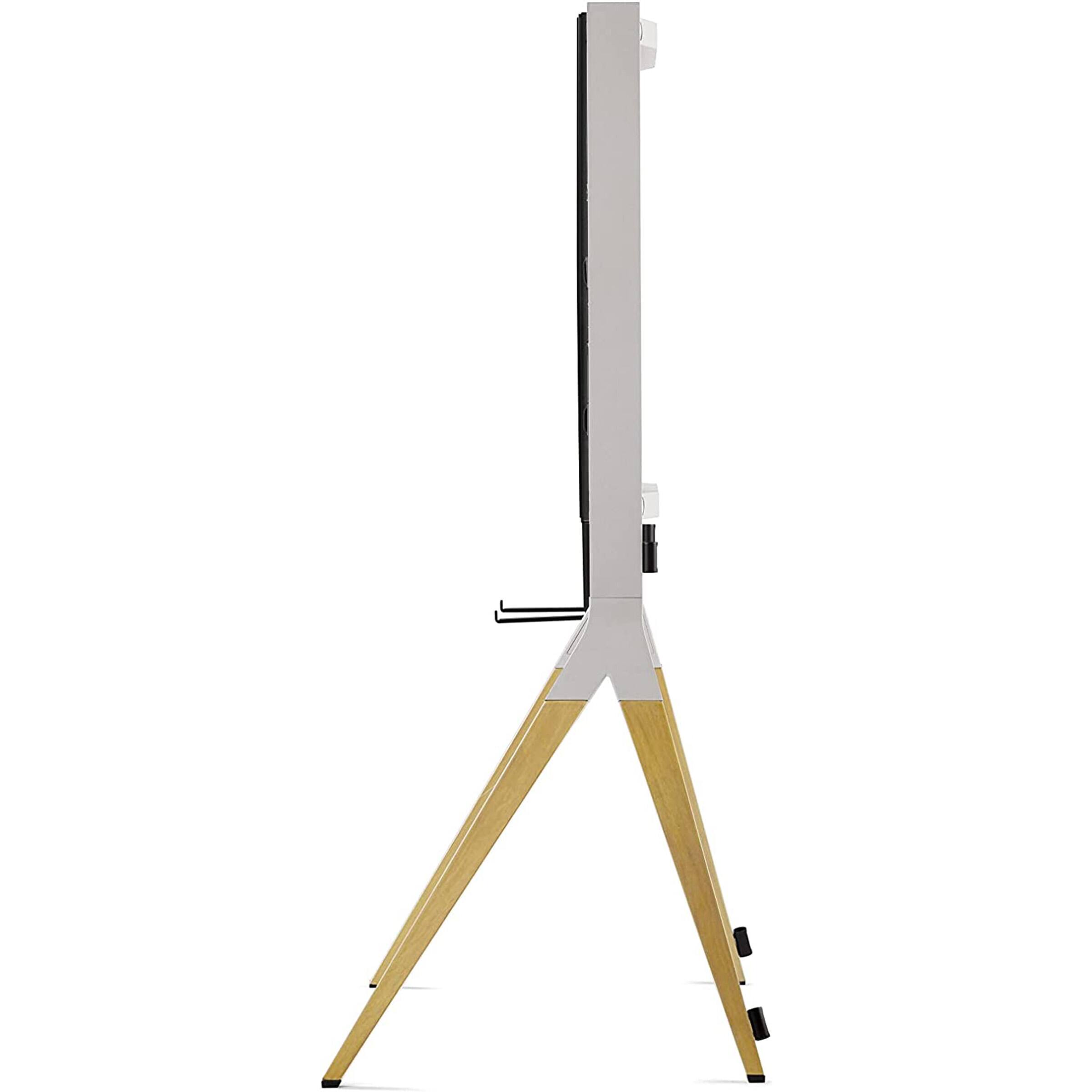 Left. One for All - TV STAND, FALCON, VESA 400, LIGHT, US - Metallic, Oak.