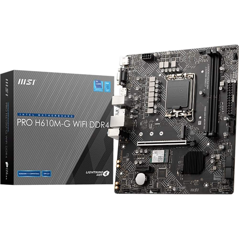 MSI - Intel H610 DDR4 64GB Motherboard PROH610MGD4WIFI
