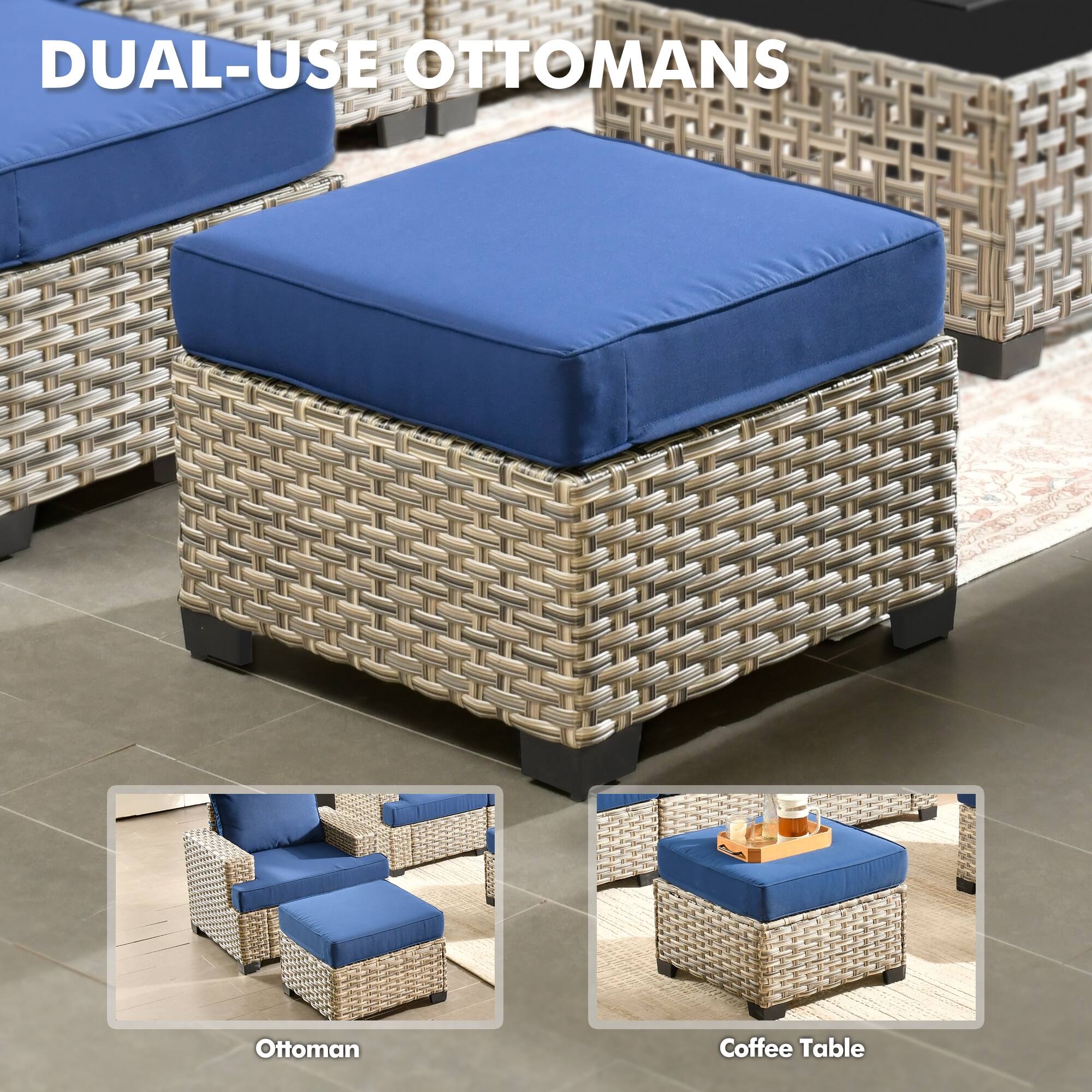 DUAL-USE OTTOMANS

Ottoman

Coffee Table