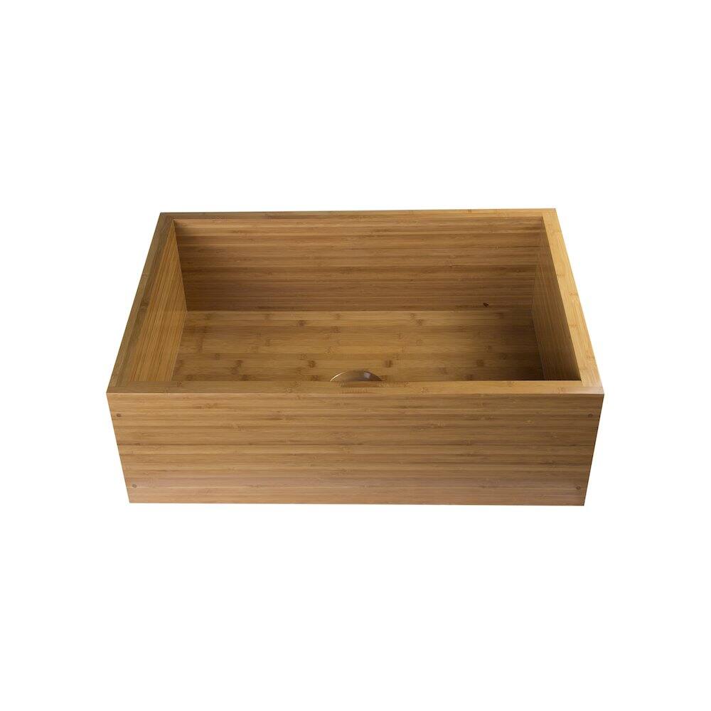 Alt View 4. Alfi - ALFI brand 30 Single Bowl Bamboo Kitchen Farm Sink - Brown.
