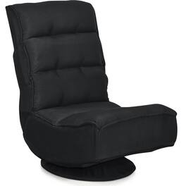 Costway - 6-Position Folding Lazy Sofa 360 Degree Swivel - Black