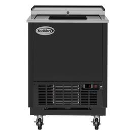 Koolmore - 25 in. Commercial Glass Froster in Black Steel, ETL Listed, 5 cu. ft. (KM-GF25-BK) - Black painted steel
