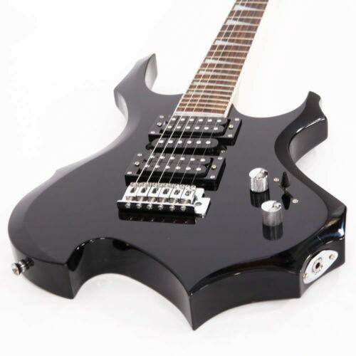 Alt View 2. Winado - Electric Guitar Fired Flamed Style for Beginner With Bag & 20W AMP Black.