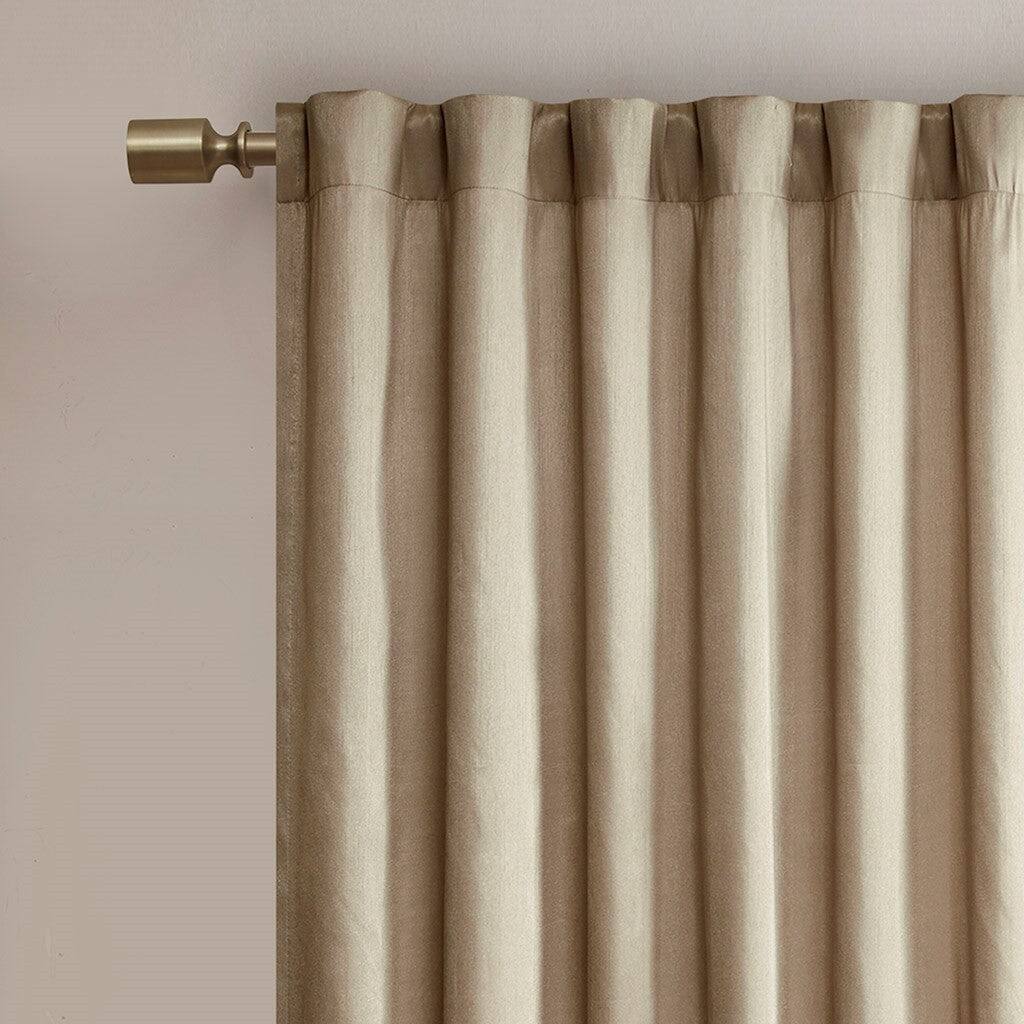 Left. BreeBe - Curtain Panel(Only 1 Pc Panel) - Brown.