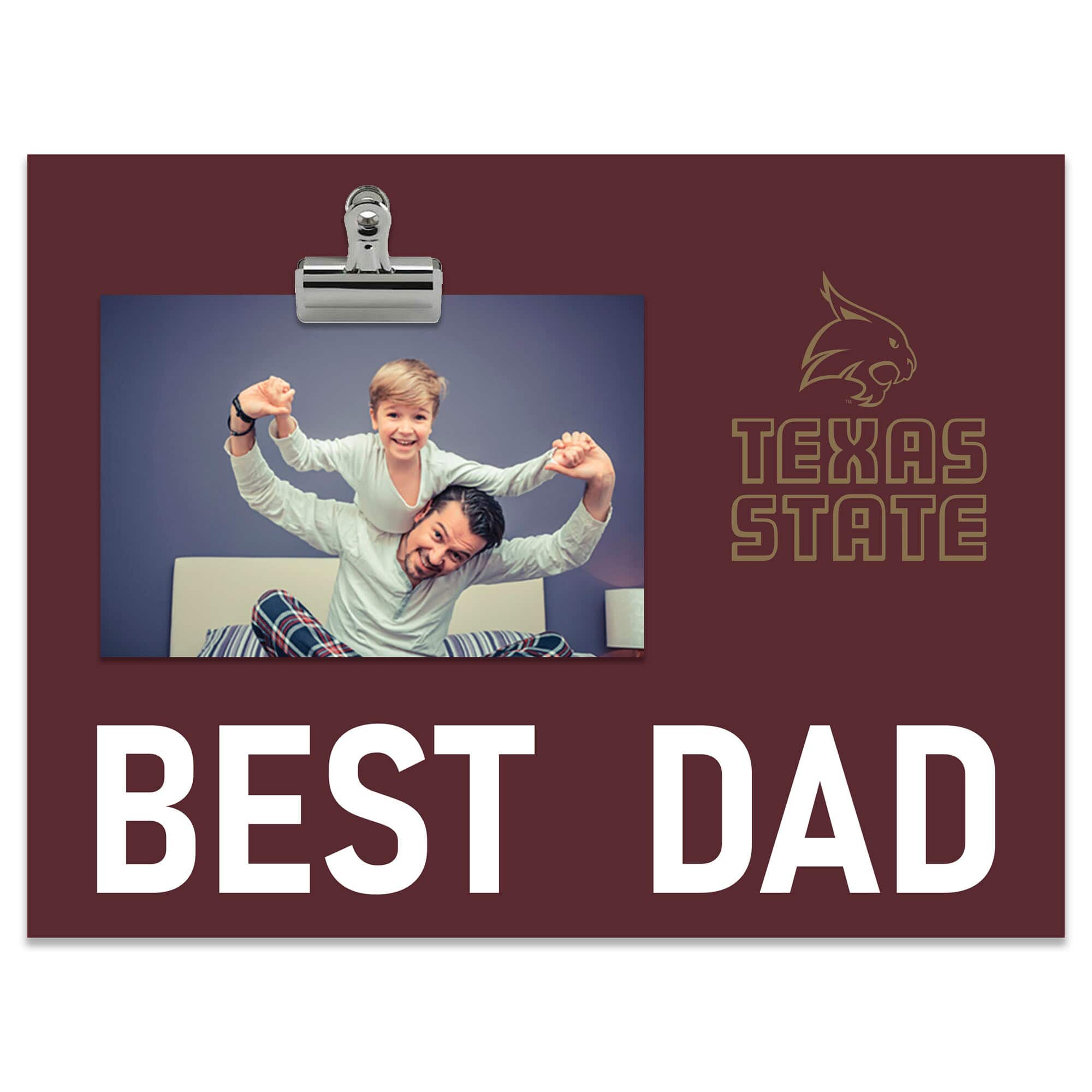 "Fan Creations - Texas State Bobcats 8"" x 10.5"" Briteline Best Dad Clip Frame - Multicolor" price history on PriceWatchPro
