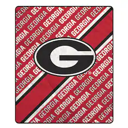 Pegasus - Georgia Bulldogs 60" x 70" Diagonal Lined Wordmark Ultra Soft Blanket - Multicolor