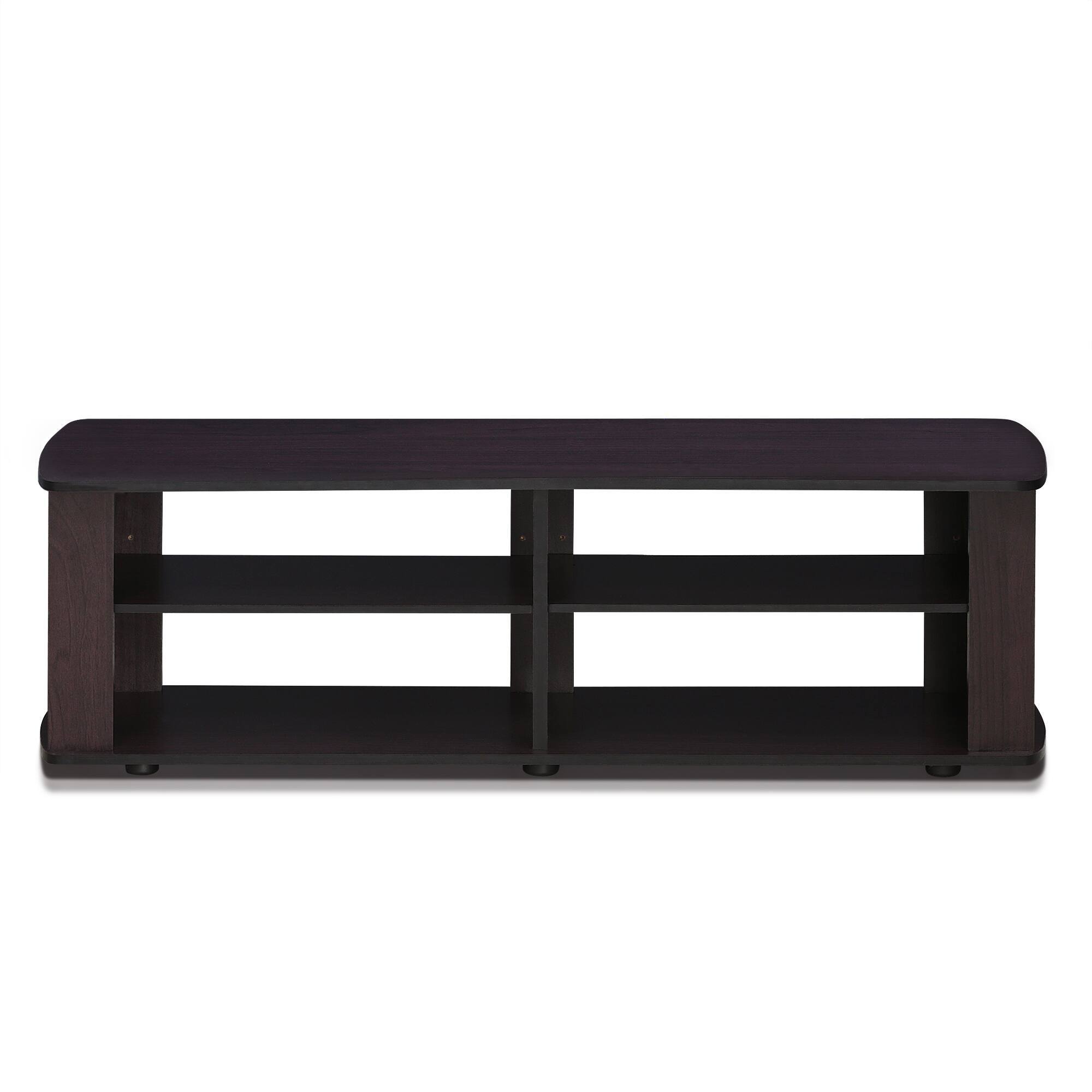 Alt View 3. Furinno - Nelly Entertainment Center TV Stand - Dark Walnut.
