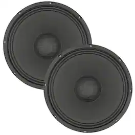 5 CORE - 12 Inch Car Audio Speaker Pair 200W 4 Ohm Loud Clear Sound Replacement Component Driver - Black