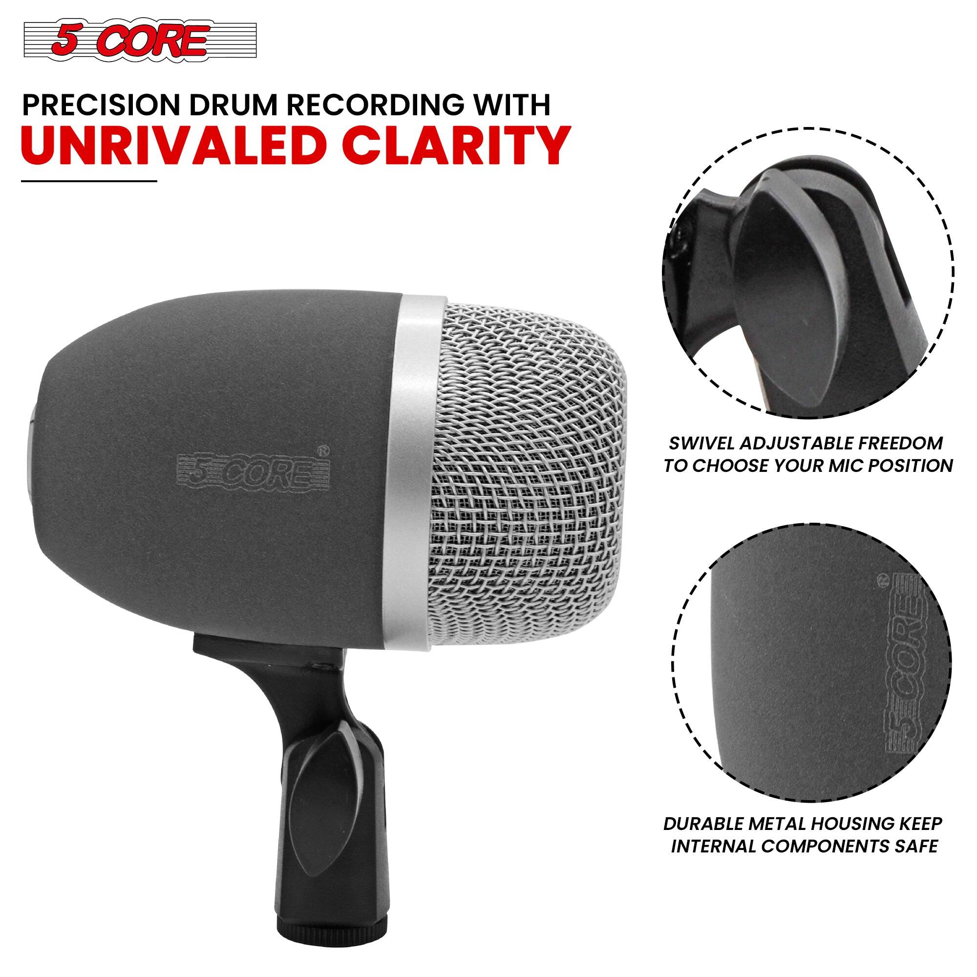 5 CORE

PRECISION DRUM RECORDING WITH UNRIVALED CLARITY

SWIVEL ADJUSTABLE FREEDOM TO CHOOSE YOUR MIC POSITION

DURABLE METAL HOUSING KEEP INTERNAL COMPONENTS SAFE