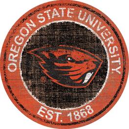 Fan Creations - Oregon State Beavers 24'' Round Heritage Logo Sign - Multicolor