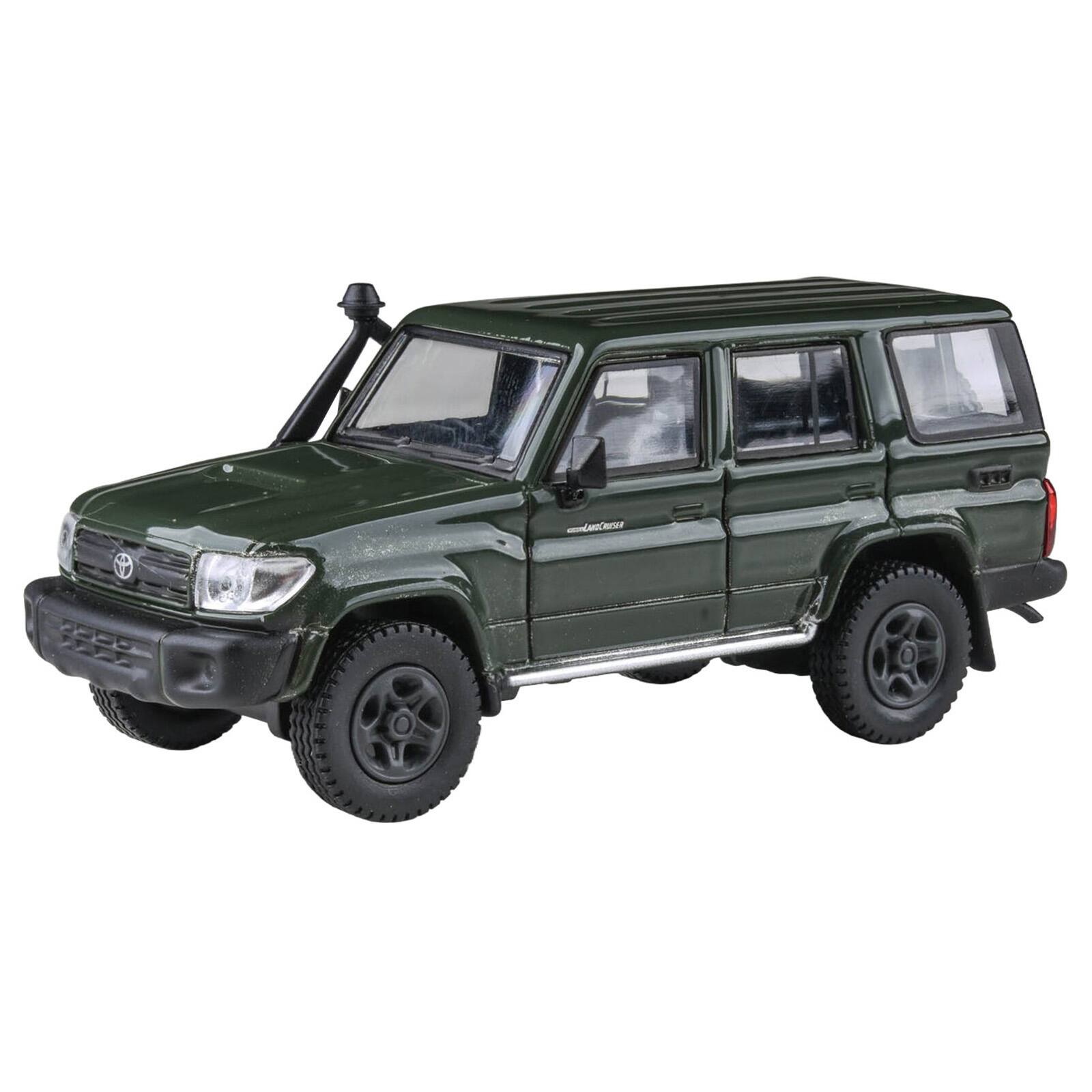 Alt View 4. Paragon - 2014 Toyota Land Cruiser LC 76 Military Green 1/64 Diecast Model Car by Paragon Models.