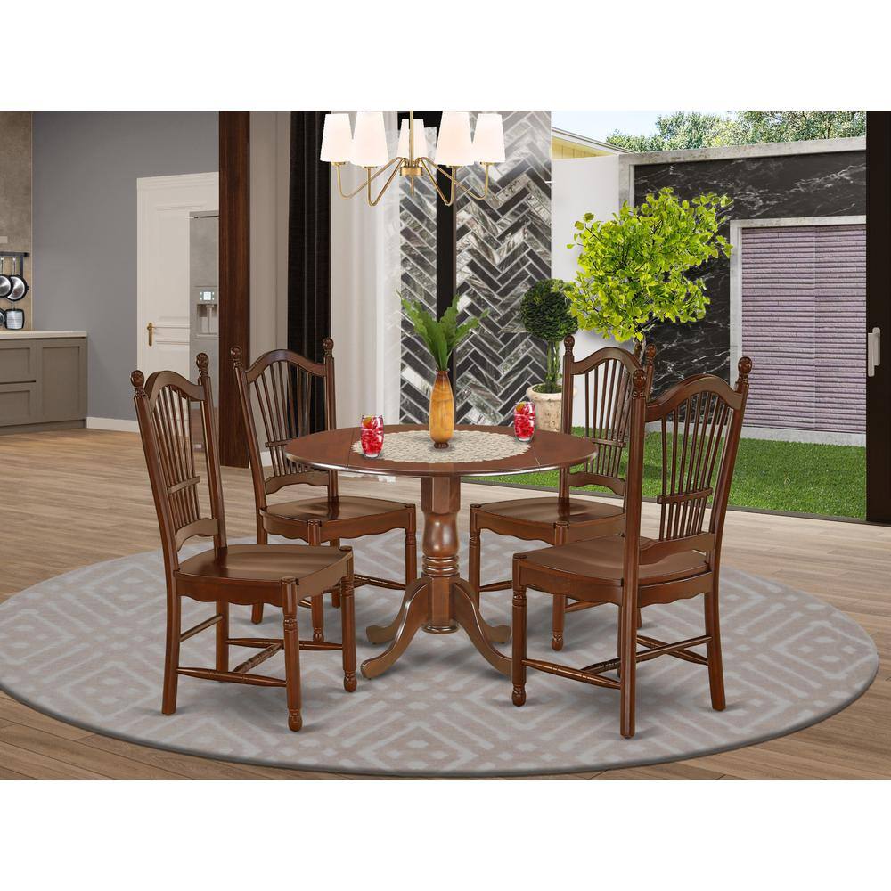 Left. East West Furniture - Dining Room Set Mahogany - Mahogany.