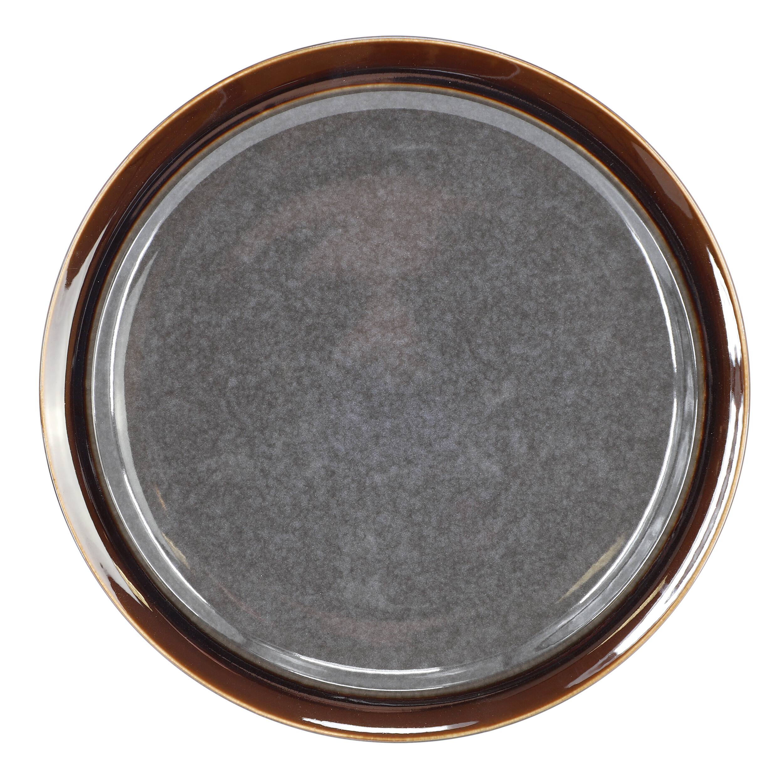 Alt View 2. Gibson - Gibson Elite Priya 16 Piece Stoneware Reactive Glaze Dinnerware Set in Grey - Gray.