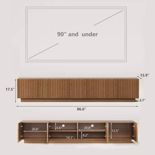 90" and under  
15.9"  
17.5"  
3.7"  
86.6"  
20.6"  
5.5"  
14.1"  
20.8"  
6.2"  
12.5"