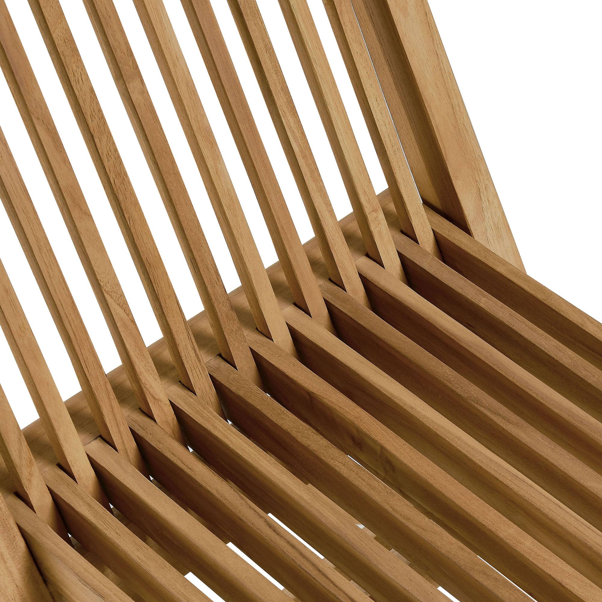 Alt View 7. Modway - Vienna Outdoor Patio Teak Wood Folding Dining Chairs Set of 4 by Modway - Natural.