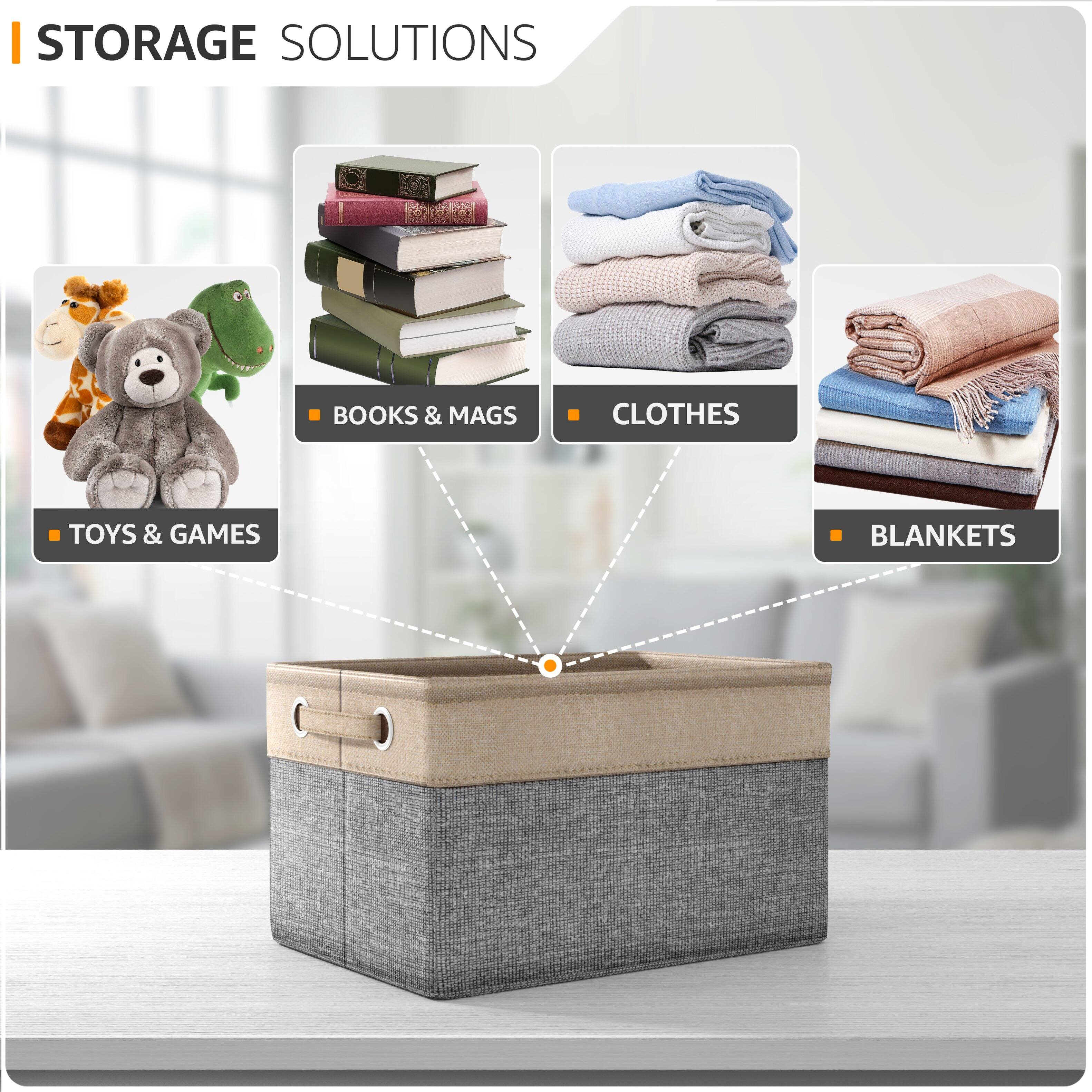 STORAGE SOLUTIONS

- TOYS & GAMES
- BOOKS & MAGS
- CLOTHES
- BLANKETS