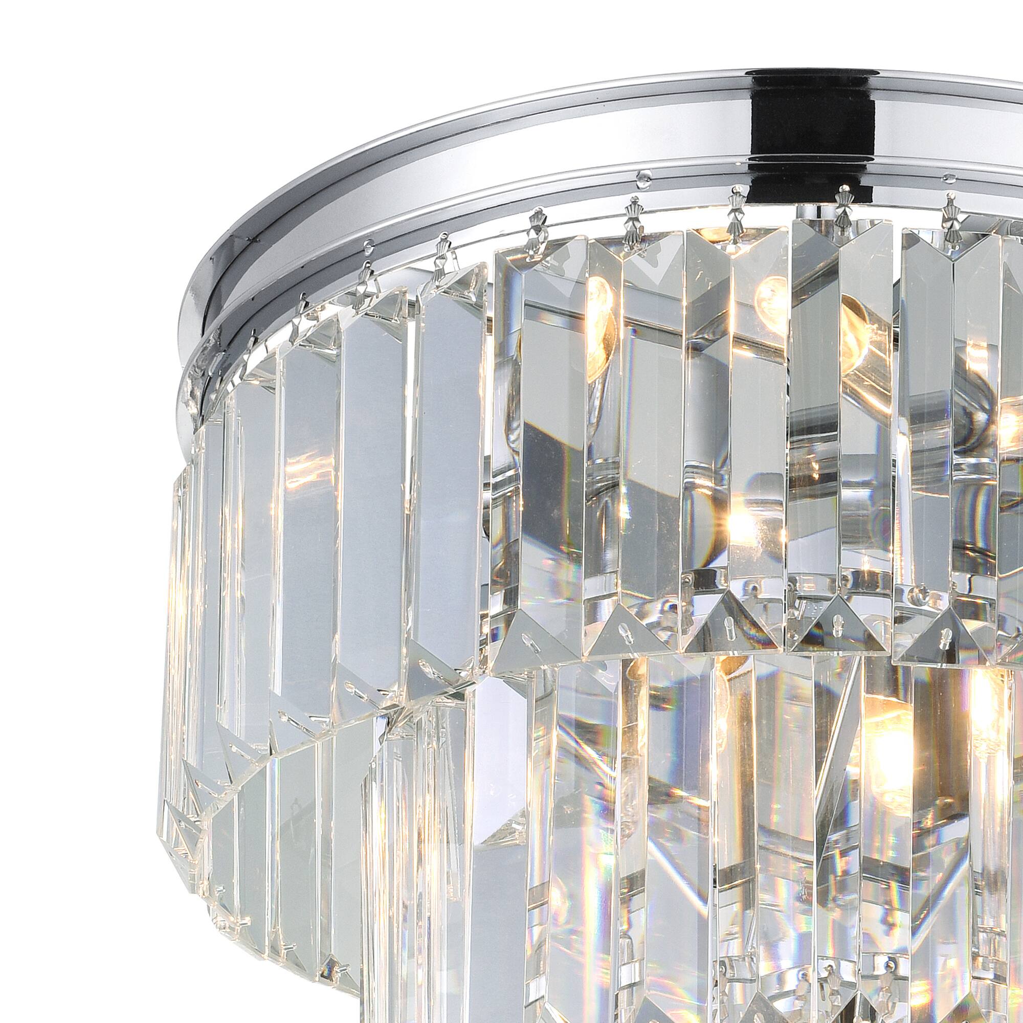 Back. CWI Lighting - Weiss 8 Light Flush Mount With Chrome Finish - Chrome.