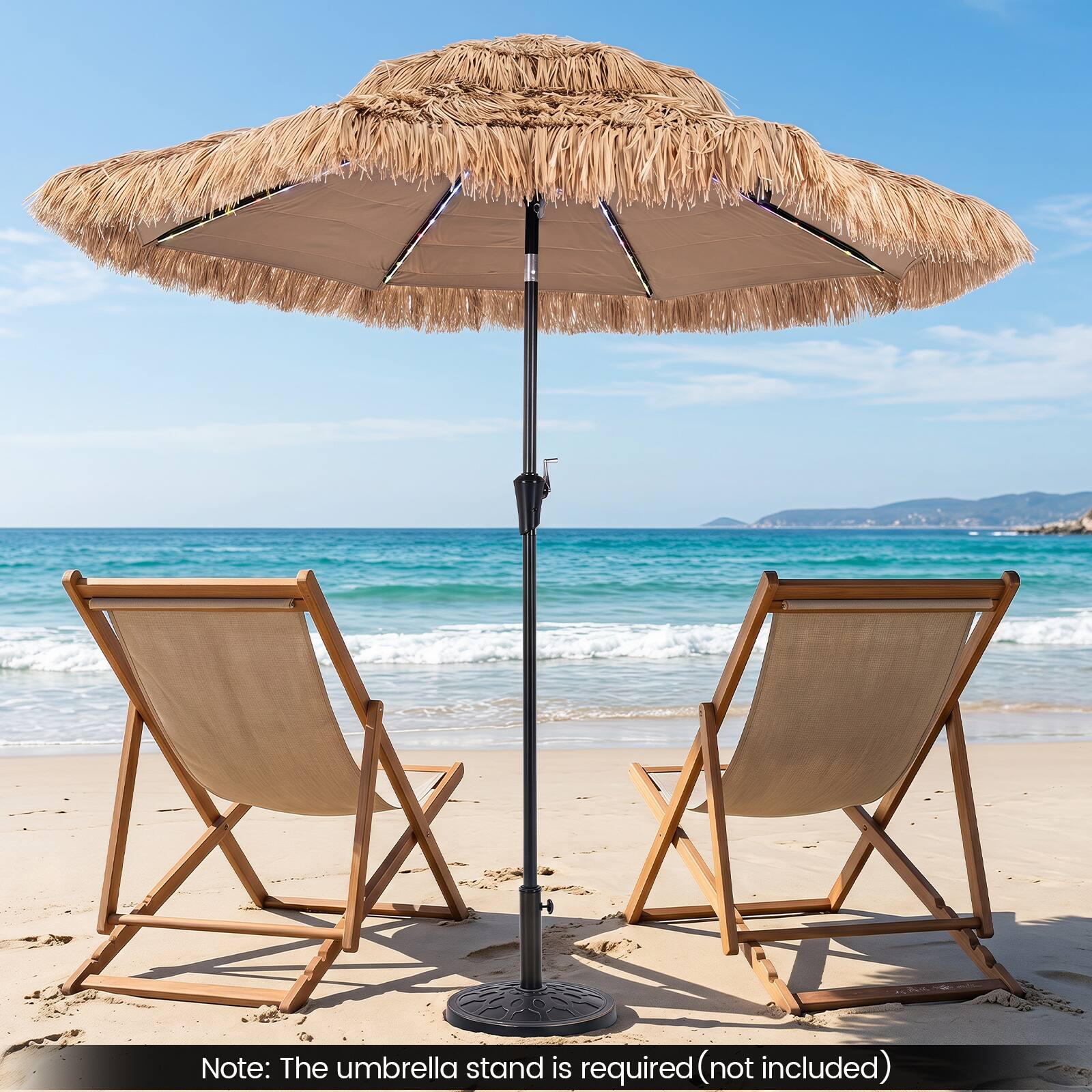 Note: The umbrella stand is required (not included)
