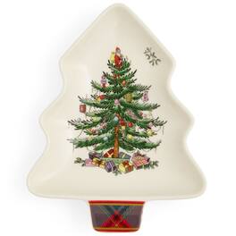 Spode - Christmas Tree Tartan Spoon Rest - Multicolored