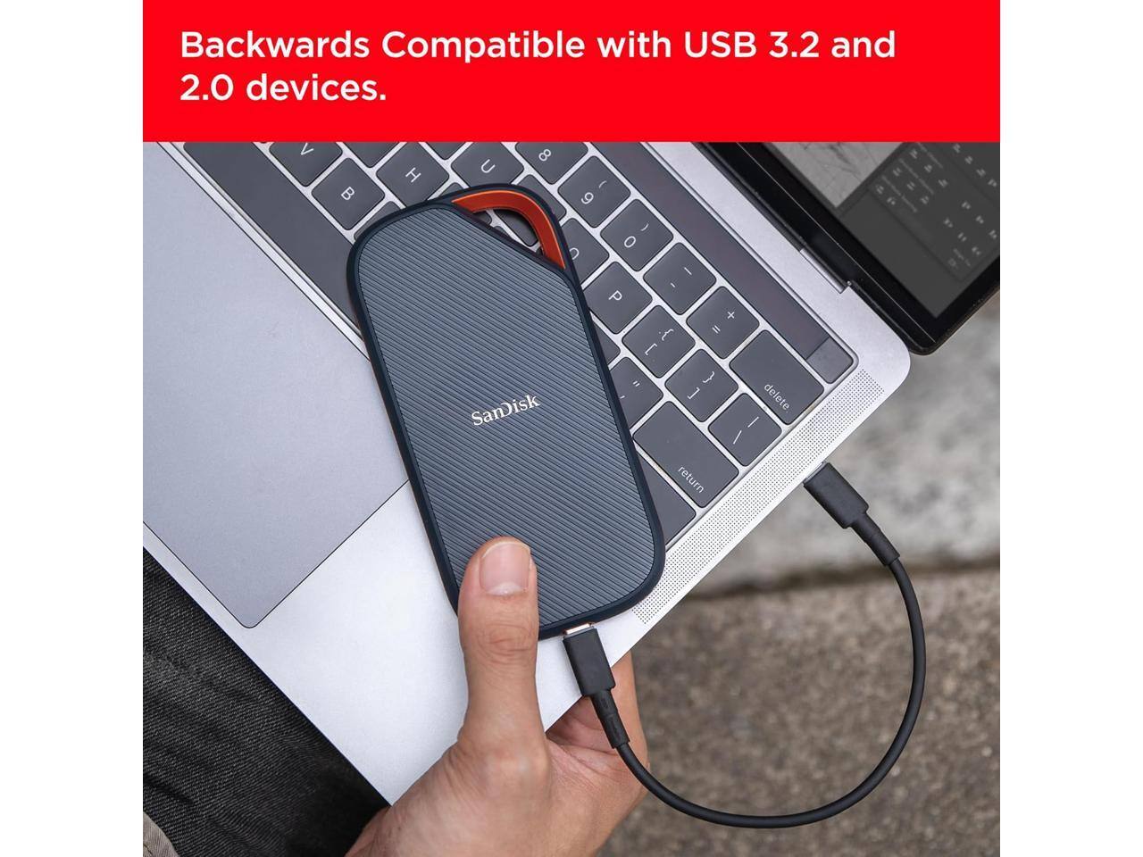Backwards Compatible with USB 3.2 and 2.0 devices.