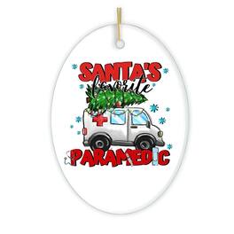 OrnamentallyYou - Santas Favorite Paramedic Christmas Ornament EMT Appreciation Gift - Multi-colored