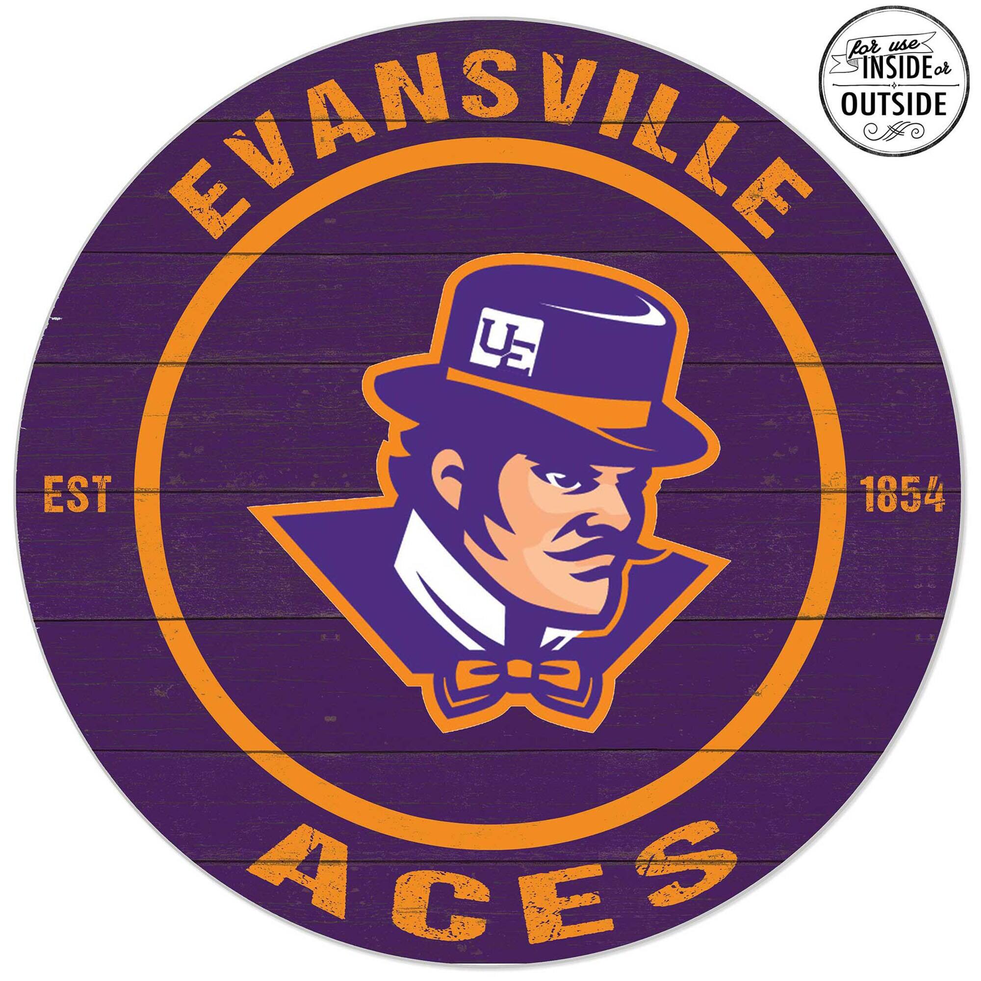 EVANSVILLE  
EST 1854  
ACES  

For use INSIDE or OUTSIDE