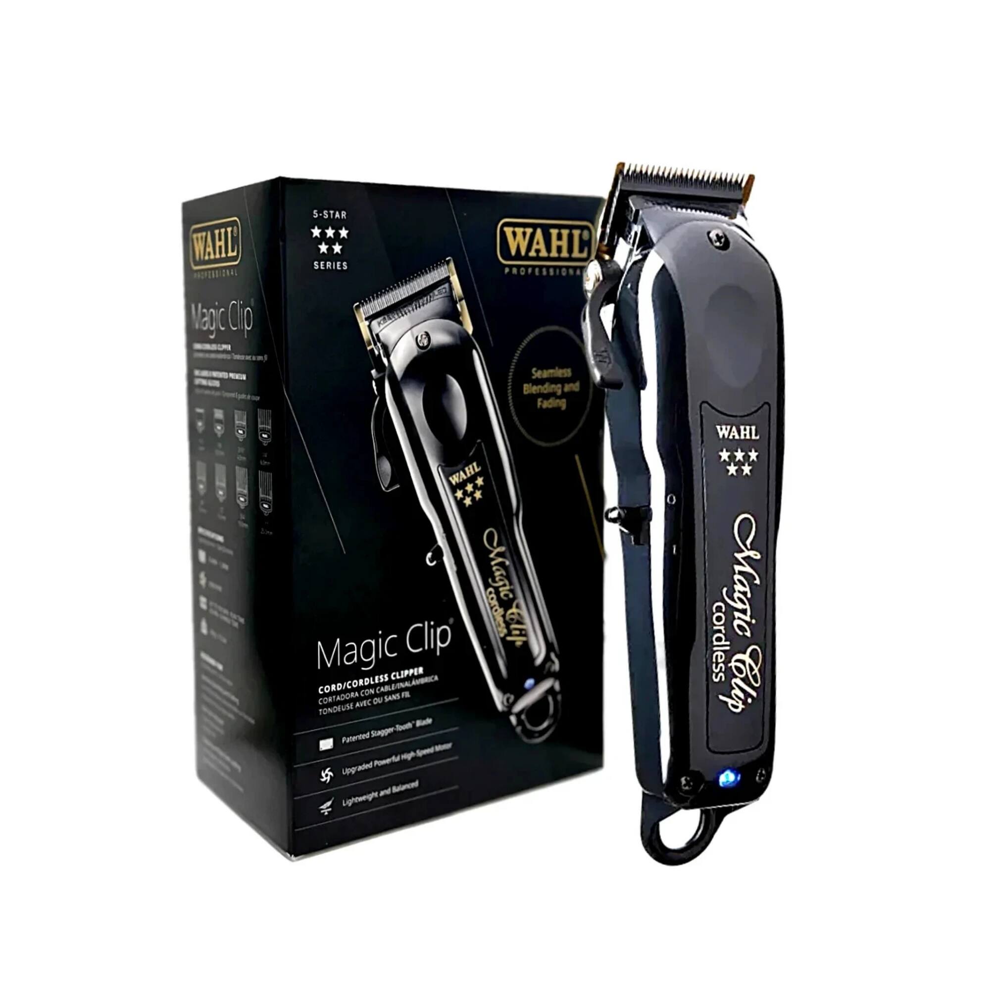 Wahl Professional 5 Star Black Cordless Magic Clip Hair Clipper