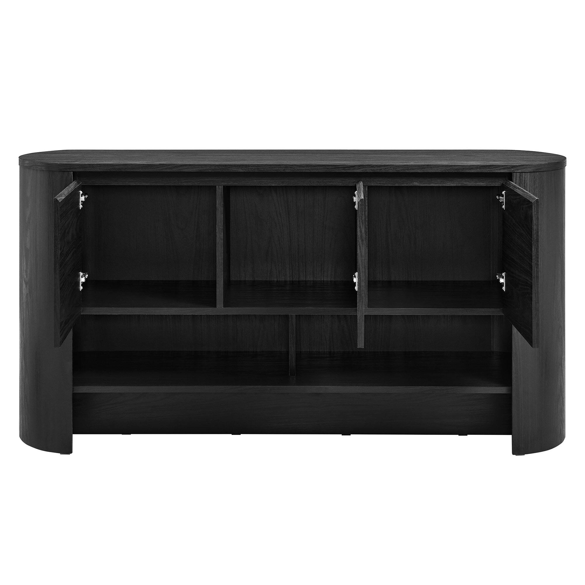 Alt View 5. Modway - Duval 62 Inch Oval Sideboard by Modway - Black.