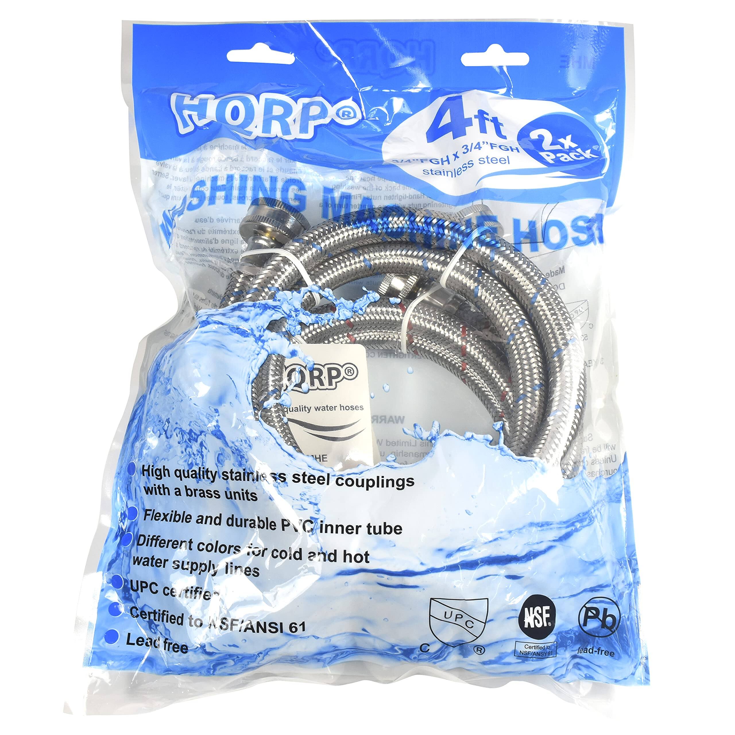 BAC ME HORP 4ft E eneber 3/4" FOH 2x ye ade a a der ord 1 x steel Pack 4 E vell Lande 6 S T - ! Javal NOR stainless . 2o swwd ie SHING om Hand-lighten d'eza arrive MA an d'linere ub chiminix uxtrema Ligne CMING HOSI Made 90 S & 1 THON ORP RP quality water hoses WARR N Limited ais manshir HE High quality stainie S steel with couplings a brass units Flexible and durable PVC inner tube Different colors for cold brs hot water supply lines UPC CE tifie- Certified to SFANSI UPC C 61 Lead free P S ed w an Unioes BONUo NSF. Pb Carsned -free

---

**Corrected Text:**

BAC ME HORP 4ft E eneber 3/4" FOH 2x ye ade a a der ord 1 x steel Pack 4 E vell Lande 6 S T - ! Javal NOR stainless . 2o swwd ie SHING om Hand-lighten d'eza arrive MA an d'