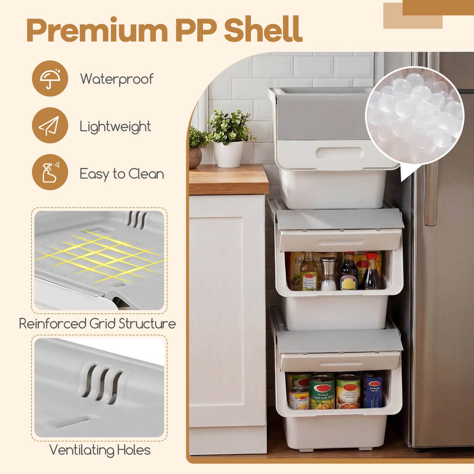 Premium PP Shell  
Waterproof  
Lightweight  
Easy to Clean  
Reinforced Grid Structure  
Ventilating Holes