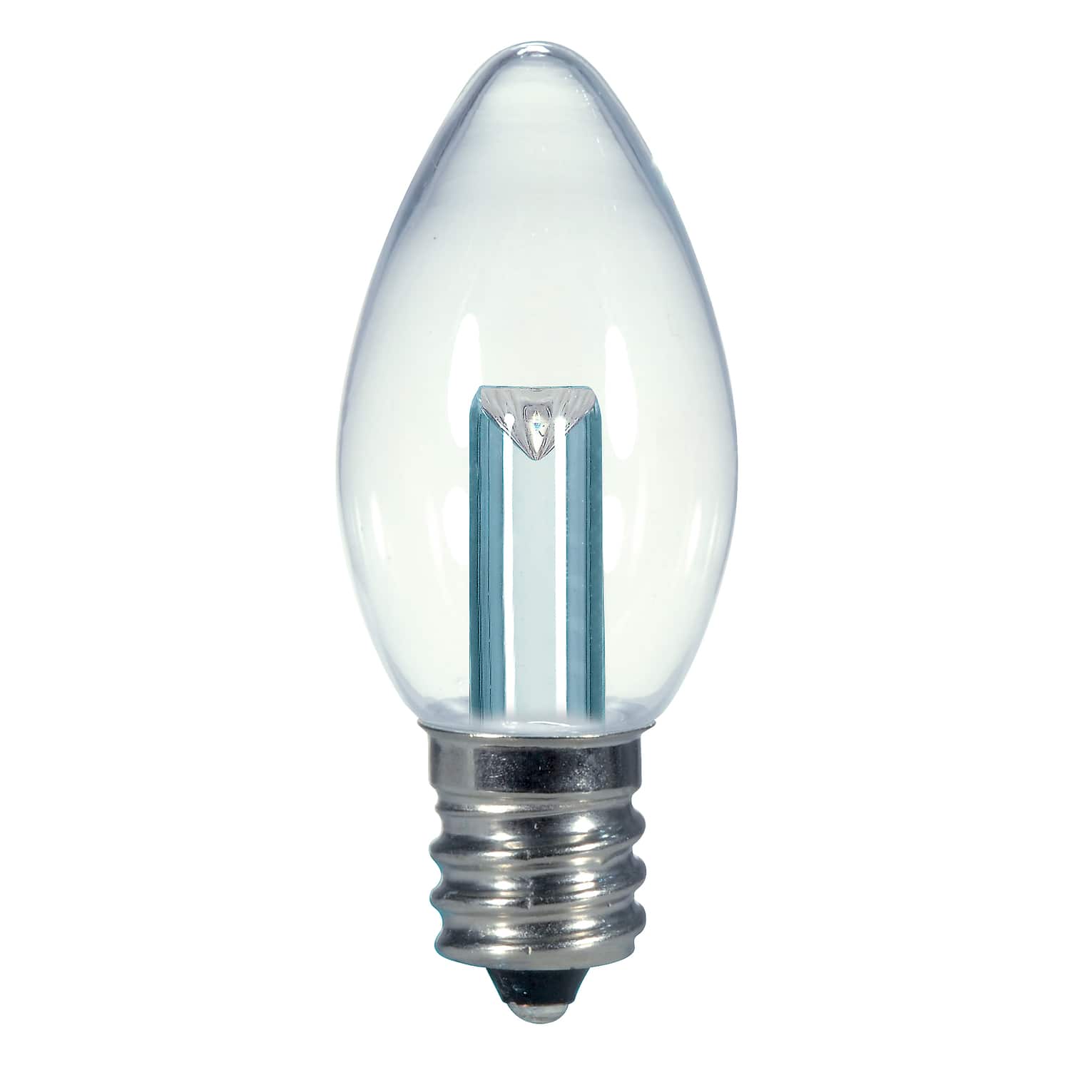 SATCO - C7 E12 (Candelabra) LED Bulb Warm White 7 Watt Equivalence 1 pk