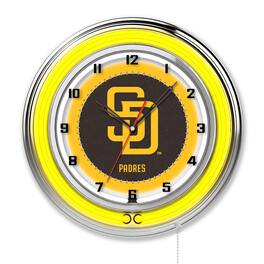 Holland Bar Stool Co. - San Diego Padres 19" Double Neon Wall Clock - Multicolor